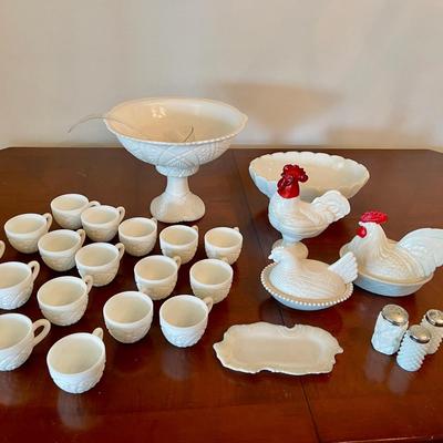 Lot 017-LR: Milk Glass Collection
