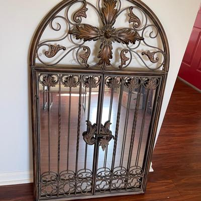 Lot 029-LR: Decorative Iron Wall Mirror