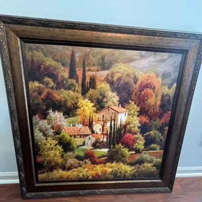 Lot 031-MBR: Large Framed Art #2 (Tuscan Villa & Countryside)