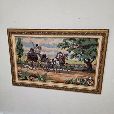 Vintage needlepoint art