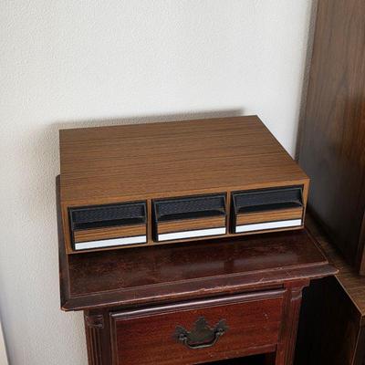 Vintage cassette tape case (filled with cassette tapes)