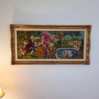 Vintage needlepoint art