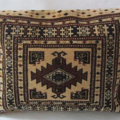 Turkish rug pillow