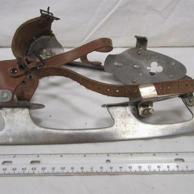 vintage ice skates - leather intact
