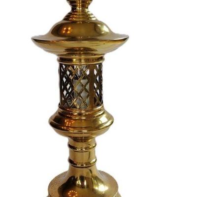 Japanese brass lamp