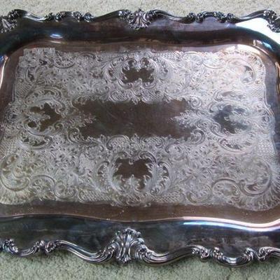 15.5 lbs silver on copper butler's tray
