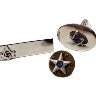 Sterling fraternal cuff link set
