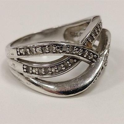 China sterling ring with low grade diamonds