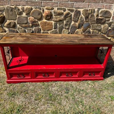 Rustic Red Table  