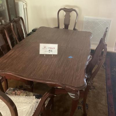 Dining Table With Six Chairs 60 X 40 Comes With Leaf