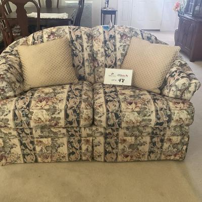 Floral Loveseat, 56 Inches Long