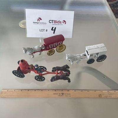Horse And Wagon Figurines