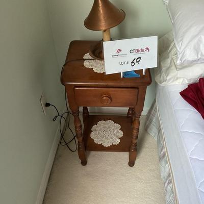 Wood End Table 13 X 16 X 28