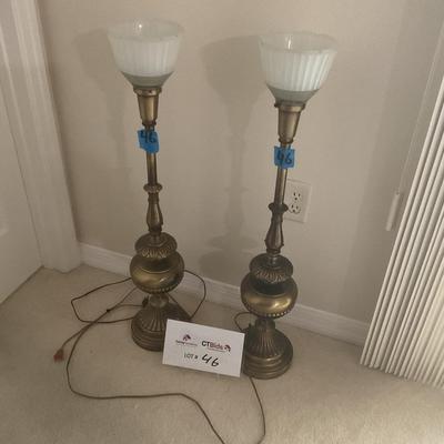 Set Of Two Lamps 35 Inches Tall