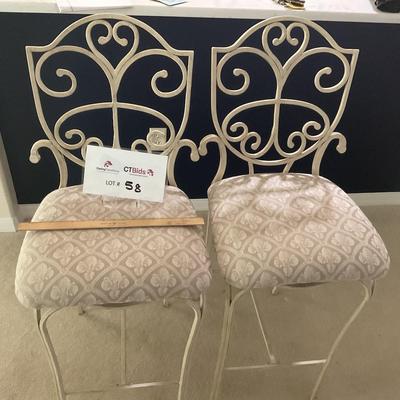 Two barstools 30 inches tall