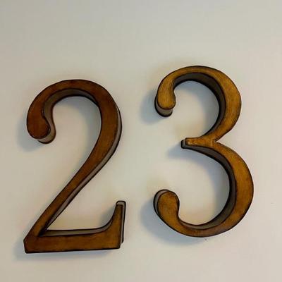 Carved numbers 