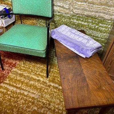 MCM Coffee Table With Storage And Chair