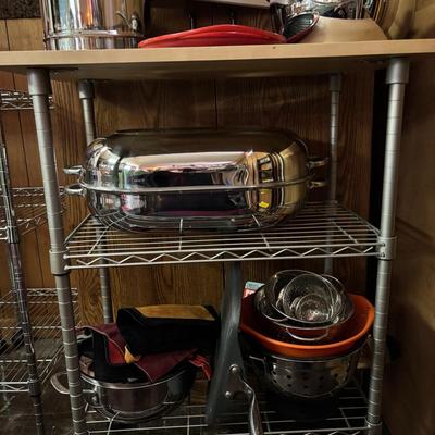 LeCreuset, Cuisinart, Roaster, Butcher Block Rolling Cart And More