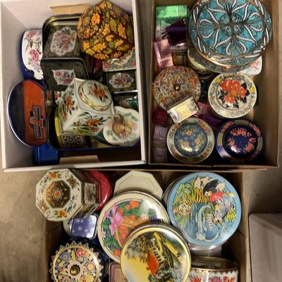 Boxes Of Tins & Tiny Trays
