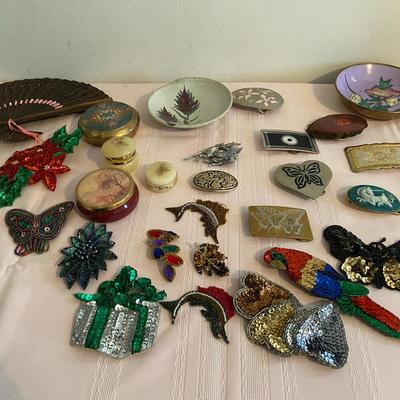 Belt Buckles, Pins, & Trinket Boxes