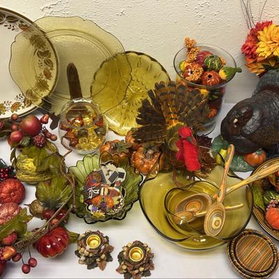 Fall Decor & Lovely Vintage Glass
