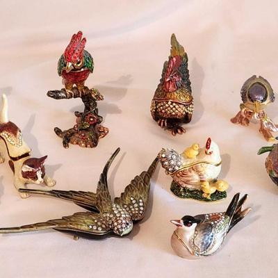 Colorful Animal Trinket Boxes