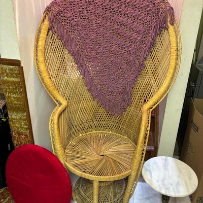 Boho Emmanuelle Style Peacock Chair