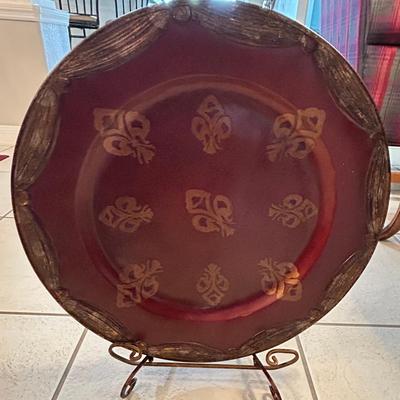 Decorative Lg Red Plate
