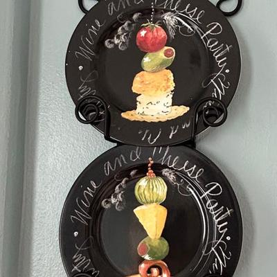 Black Wine/cheese Plates 