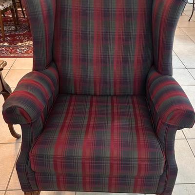 Ethan Ellen Red/green Chair