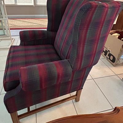 Ethan Ellen Red/green Chair #2