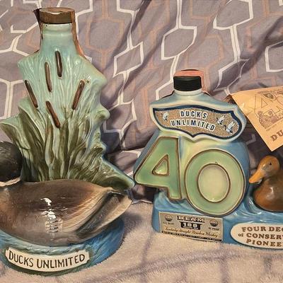 "Ducks Unlimited" Empty Decanters Lot 