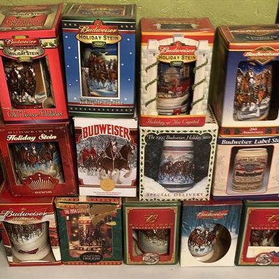 Vintage Boxed Budweiser Mugs Lot 