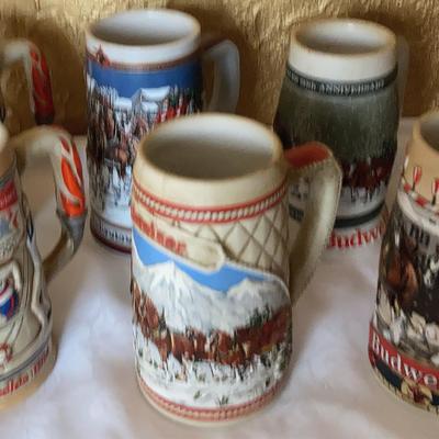 Budweiser Dated Olympic & Christmas Mugs