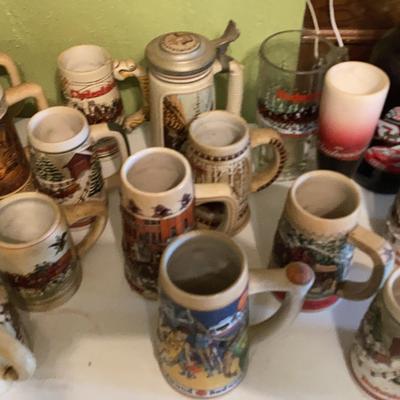 Bud & Miller Brand Mugs & Glasses Lot 
