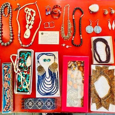 Necklaces * Earrings * African Jewelry * Mother of Pearl * Sterling Silver * Ultraviolet Glow *Vintage Jewelry