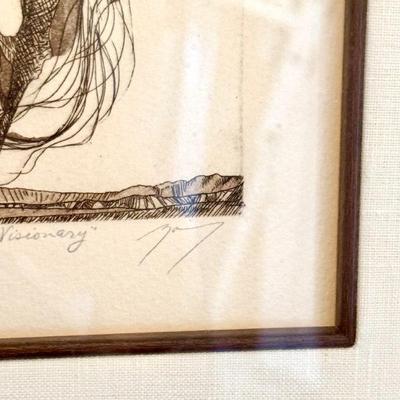 "The Visionary" by Eugène Leroy Etching Limited Edition
