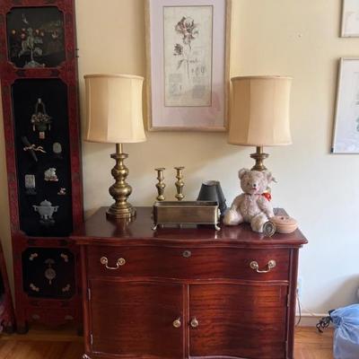 GERMAN CHEST
BRASS LAMPS
