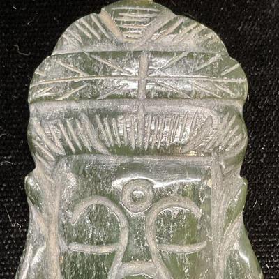 Hand Carved Jade Buddha Head Pendant

