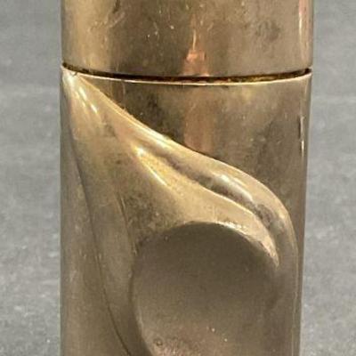 Chloe Silver Tone Metal Flower Perfume Bottle
