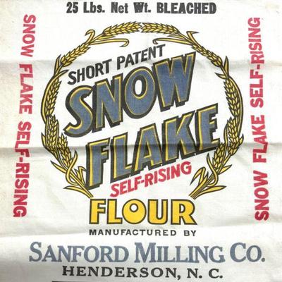 SANFORD MILLING CO Snow Flake Flour Bag
