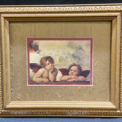 Framed Raphael Cherubs Lithograph
