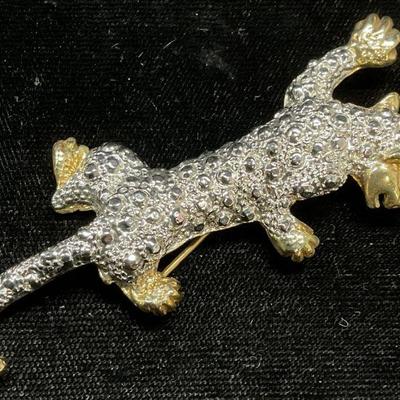 Gold & Silver Tone Panther Brooch
