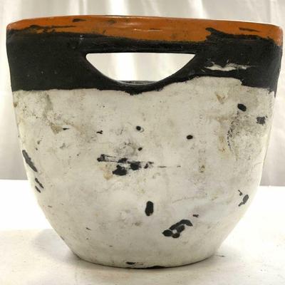 GORKA LIVIA Signed Ceramic Planter W Handles
