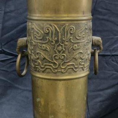 Vntg Brass Victorian Style Umbrella Stand
