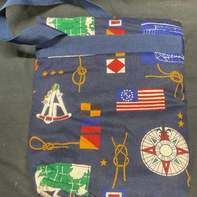 Cool Tote Nautical Sailing Print Cooler Bag
