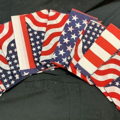 Set 11 Assorted American Flag Table Linens USA
