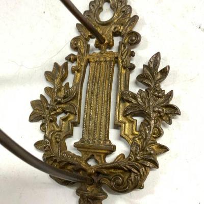 Louis Xv Style Gilt Metal Wall Mnt Planter Hook
