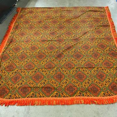 GEORGE Fringed Patterned Textile Tapestry
