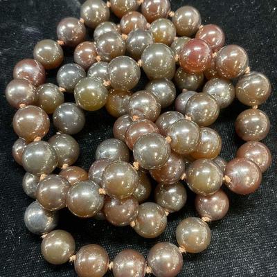 Red Semiprecious Beaded Necklace
